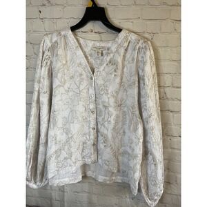 100% Cotton Gorgeous Cottagecore Brown/ Floral Vintage Vibes Blouse Laura Ashley